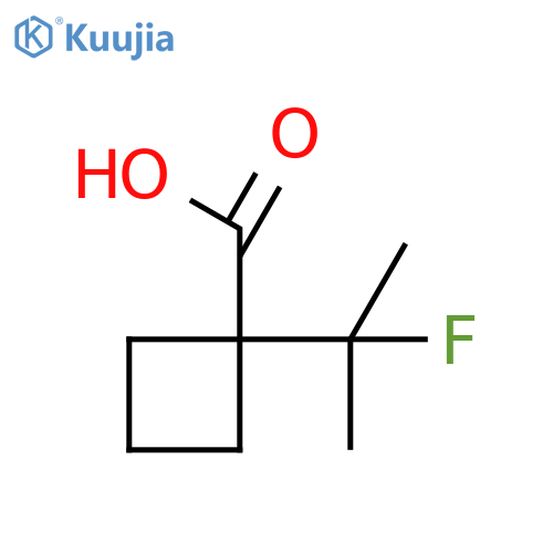 1-(2-fluoropropan-2-yl)cyclobutane-1-carboxylic acid structure