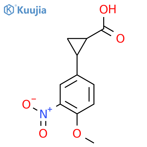 2-(4-methoxy-3-nitrophenyl)cyclopropane-1-carboxylic acid structure