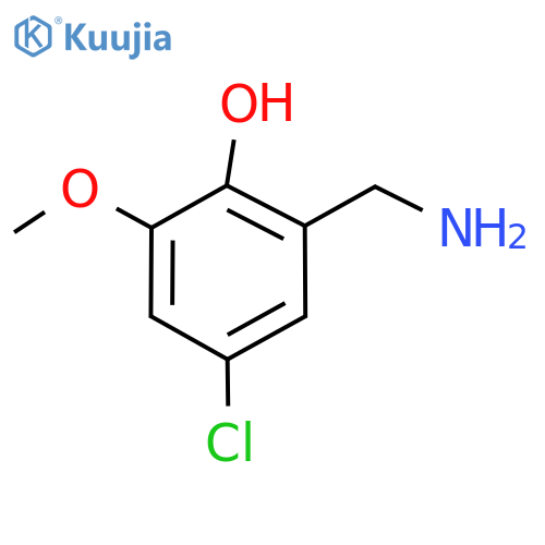 2-(aminomethyl)-4-chloro-6-methoxyphenol structure