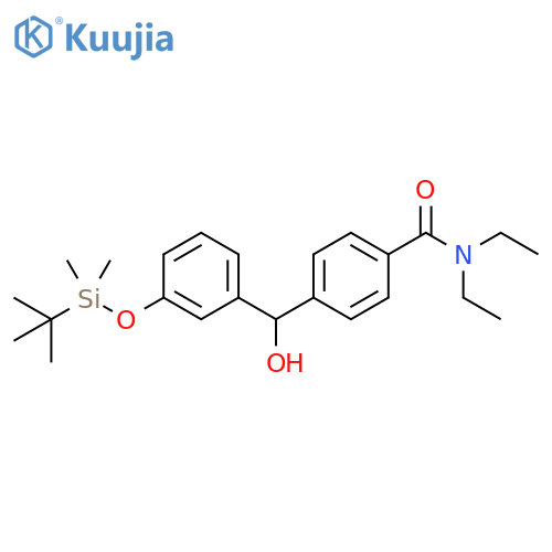 Benzamide, 4-[[3-[[(1,1-dimethylethyl)dimethylsilyl]oxy]phenyl]hydroxymethyl]-N,N-diethyl- structure