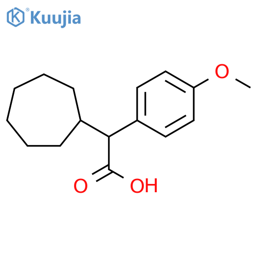 2-cycloheptyl-2-(4-methoxyphenyl)acetic acid structure