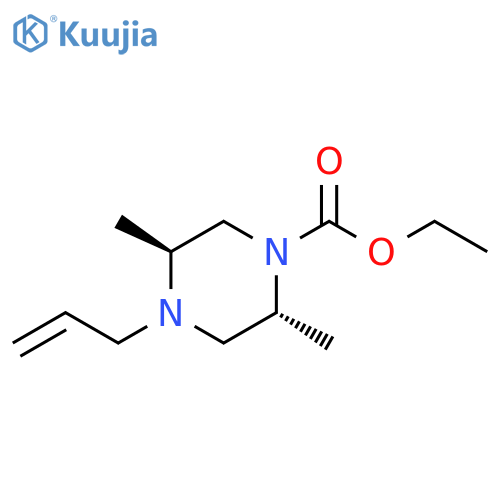 1-Piperazinecarboxylic acid, 2,5-dimethyl-4-(2-propen-1-yl)-, ethyl ester, (2R,5S)-rel- structure
