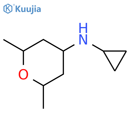 N-cyclopropyl-2,6-dimethyloxan-4-amine structure