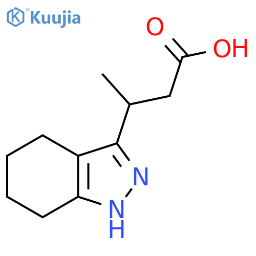 3-(4,5,6,7-tetrahydro-1H-indazol-3-yl)butanoic acid structure
