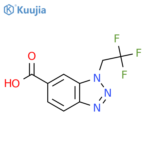 1-(2,2,2-trifluoroethyl)-1H-1,2,3-benzotriazole-6-carboxylic acid structure