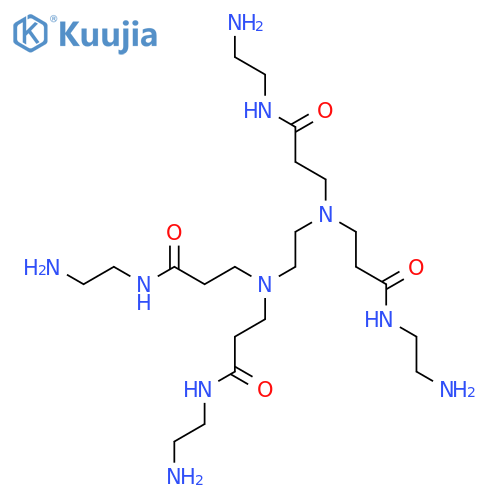 N-(2-aminoethyl)-3-({2-(2-aminoethyl)carbamoylethyl}({2-bis({2-(2-aminoethyl)carbamoylethyl})aminoethyl})amino)propanamide structure