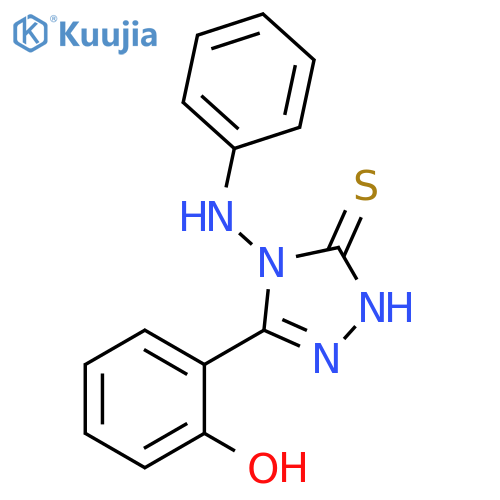 3H-1,2,4-Triazole-3-thione, 2,4-dihydro-5-(2-hydroxyphenyl)-4-(phenylamino)- structure