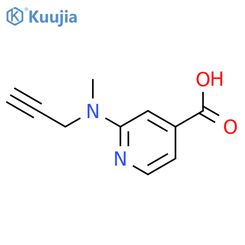2-methyl(prop-2-yn-1-yl)aminopyridine-4-carboxylic acid structure