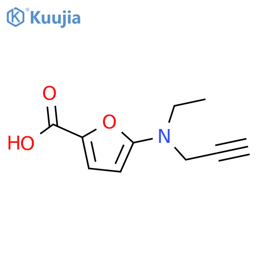 5-ethyl(prop-2-yn-1-yl)aminofuran-2-carboxylic acid structure