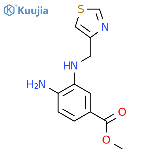 Methyl 4-amino-3-(1,3-thiazol-4-ylmethylamino)benzoate structure