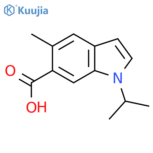 1-Isopropyl-5-methyl-1H-indole-6-carboxylic acid structure