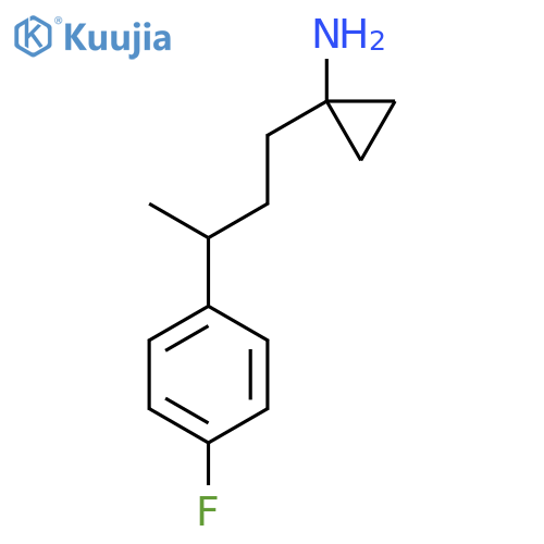 1-3-(4-fluorophenyl)butylcyclopropan-1-amine structure