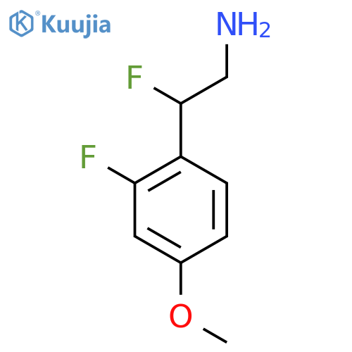2-fluoro-2-(2-fluoro-4-methoxyphenyl)ethan-1-amine structure