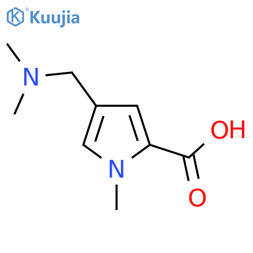 4-[(Dimethylamino)methyl]-1-methylpyrrole-2-carboxylic acid structure