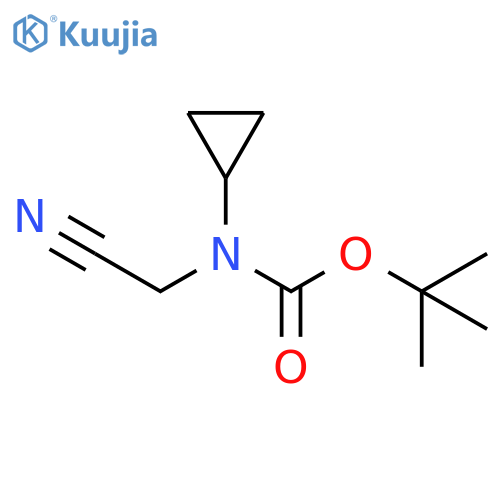 tert-butyl N-(cyanomethyl)-N-cyclopropylcarbamate structure