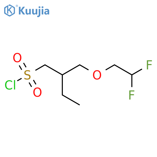 2-(2,2-difluoroethoxy)methylbutane-1-sulfonyl chloride structure