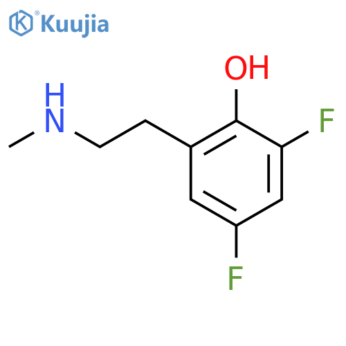 2,4-difluoro-6-2-(methylamino)ethylphenol structure