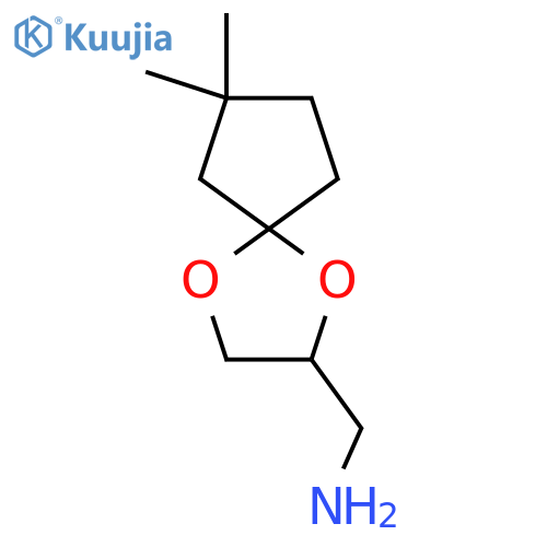 {7,7-dimethyl-1,4-dioxaspiro4.4nonan-2-yl}methanamine structure