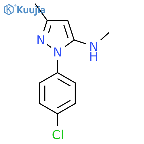 1-(4-chlorophenyl)-N,3-dimethyl-1H-pyrazol-5-amine structure