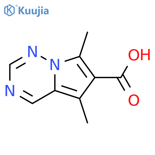 5,7-dimethylpyrrolo[2,1-f][1,2,4]triazine-6-carboxylic acid structure