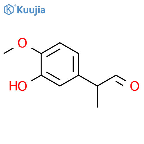 2-(3-hydroxy-4-methoxyphenyl)propanal structure