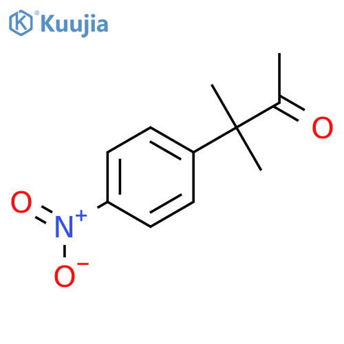 3-methyl-3-(4-nitrophenyl)butan-2-one structure