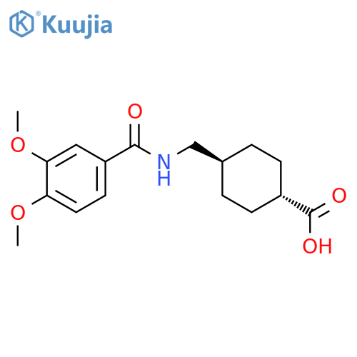 Cyclohexanecarboxylic acid, 4-[[(3,4-dimethoxybenzoyl)amino]methyl]-, trans- structure