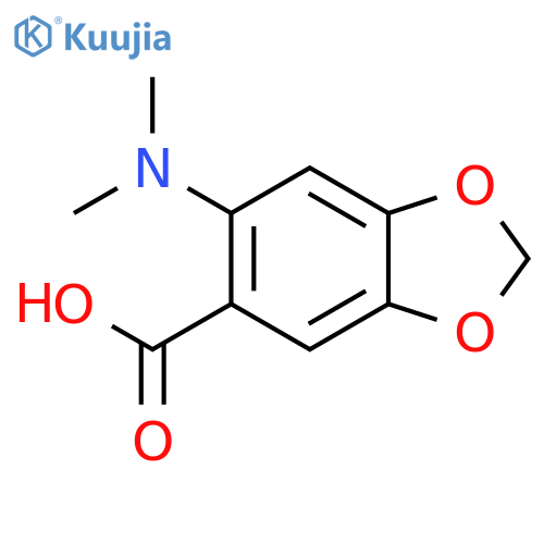 1,3-Benzodioxole-5-carboxylic acid, 6-(dimethylamino)- structure
