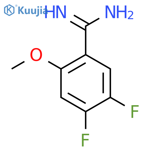 4,5-difluoro-2-methoxybenzene-1-carboximidamide structure
