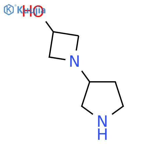 1-pyrrolidin-3-ylazetidin-3-ol structure