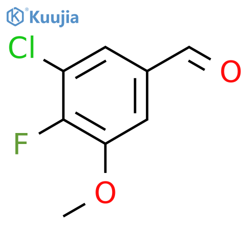 3-Chloro-4-fluoro-5-methoxybenzaldehyde structure