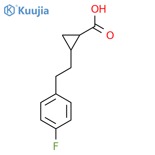 2-2-(4-fluorophenyl)ethylcyclopropane-1-carboxylic acid structure