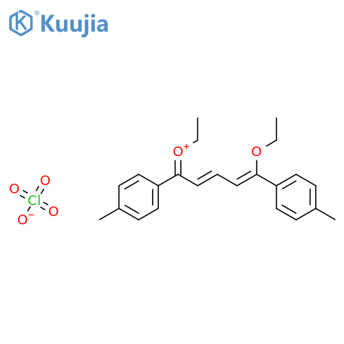 Oxonium, [5-ethoxy-1,5-bis(4-methylphenyl)-2,4-pentadienylidene]ethyl-,perchlorate structure