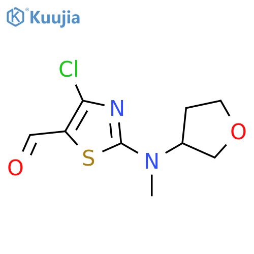 4-Chloro-2-[methyl(oxolan-3-yl)amino]-1,3-thiazole-5-carbaldehyde structure