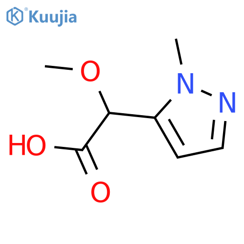 2-Methoxy-2-(1-methyl-1H-pyrazol-5-yl)acetic acid structure