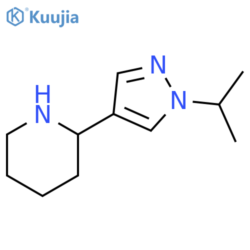 2-1-(propan-2-yl)-1H-pyrazol-4-ylpiperidine structure