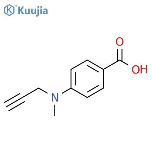 4-methyl(prop-2-yn-1-yl)aminobenzoic acid structure