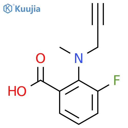 3-fluoro-2-methyl(prop-2-yn-1-yl)aminobenzoic acid structure