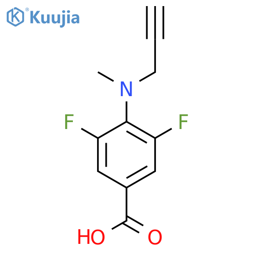 3,5-difluoro-4-methyl(prop-2-yn-1-yl)aminobenzoic acid structure
