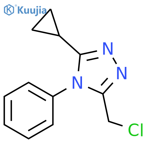 4H-1,2,4-Triazole, 3-(chloromethyl)-5-cyclopropyl-4-phenyl- structure