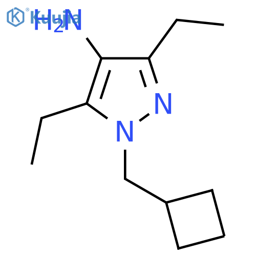 1-(cyclobutylmethyl)-3,5-diethyl-1H-pyrazol-4-amine structure