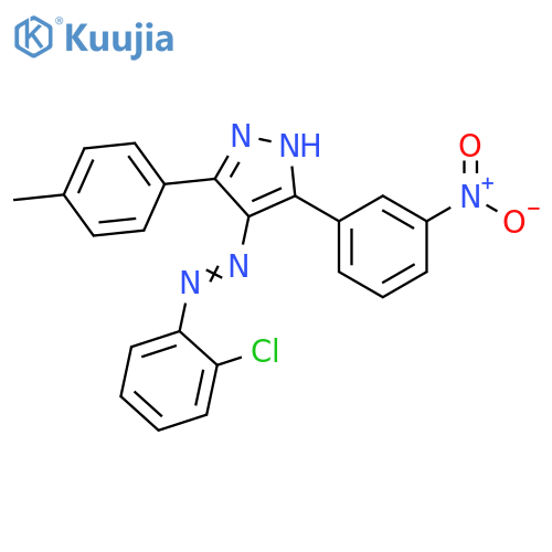 1H-Pyrazole,4-[(2-chlorophenyl)azo]-3-(4-methylphenyl)-5-(3-nitrophenyl)- structure