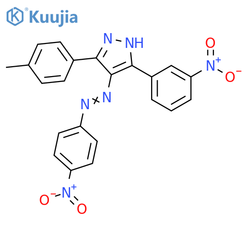 1H-Pyrazole,3-(4-methylphenyl)-5-(3-nitrophenyl)-4-[(4-nitrophenyl)azo]- structure