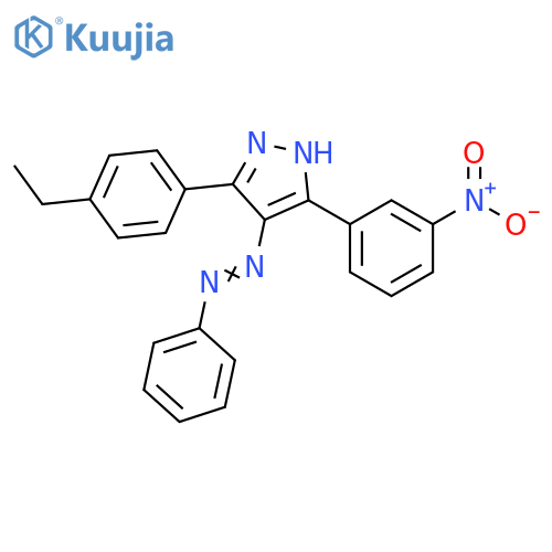 1H-Pyrazole, 3-(4-ethylphenyl)-5-(3-nitrophenyl)-4-(phenylazo)- structure