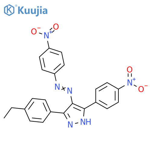 1H-Pyrazole, 3-(4-ethylphenyl)-5-(4-nitrophenyl)-4-[(4-nitrophenyl)azo]- structure