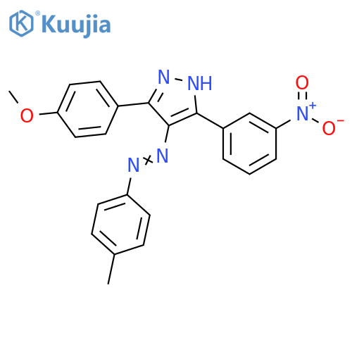 1H-Pyrazole,3-(4-methoxyphenyl)-4-[(4-methylphenyl)azo]-5-(3-nitrophenyl)- structure