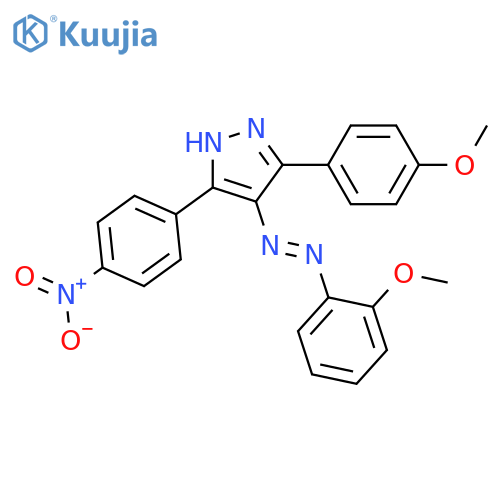 1H-Pyrazole,3-(4-methoxyphenyl)-4-[(2-methoxyphenyl)azo]-5-(4-nitrophenyl)- structure