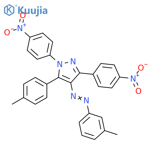 1H-Pyrazole,5-(4-methylphenyl)-4-[(3-methylphenyl)azo]-1,3-bis(4-nitrophenyl)- structure