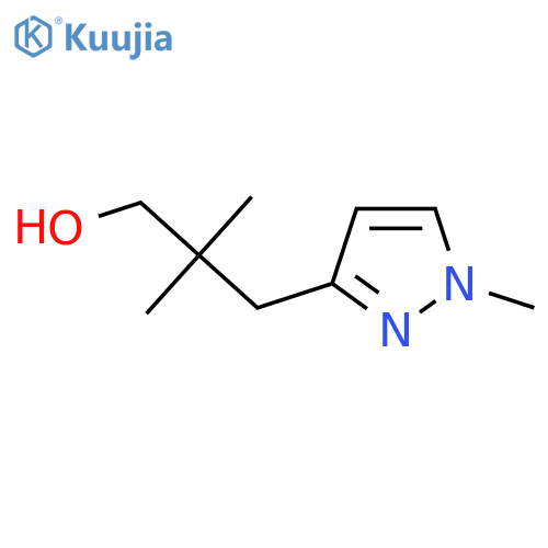 2,2-dimethyl-3-(1-methyl-1H-pyrazol-3-yl)propan-1-ol structure