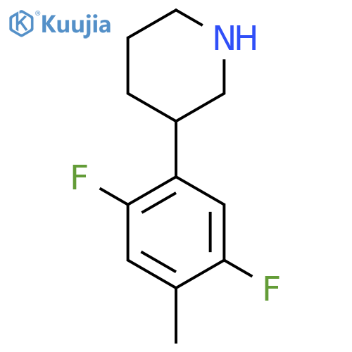 3-(2,5-difluoro-4-methylphenyl)piperidine structure